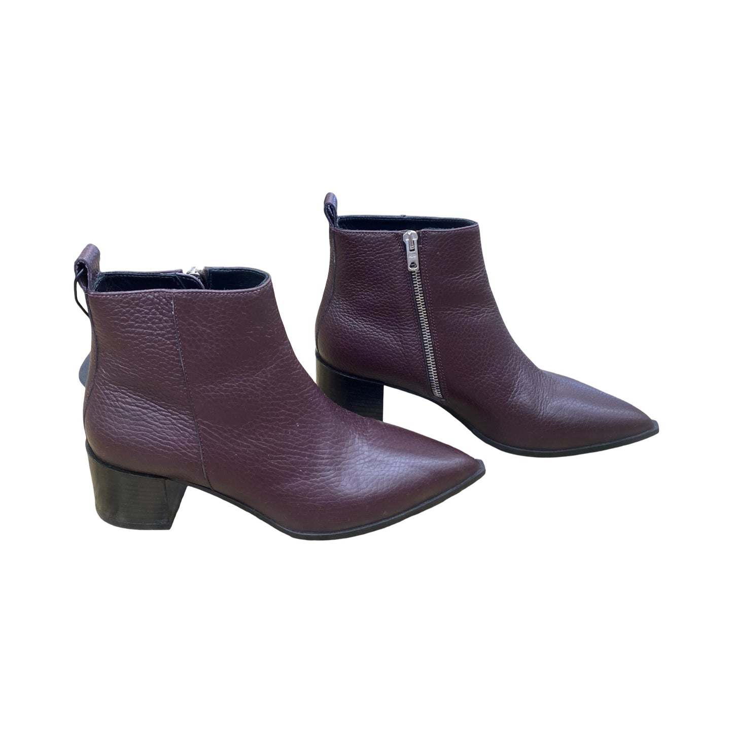 Boots Ankle Heels By Everlane In Purple, Size:7