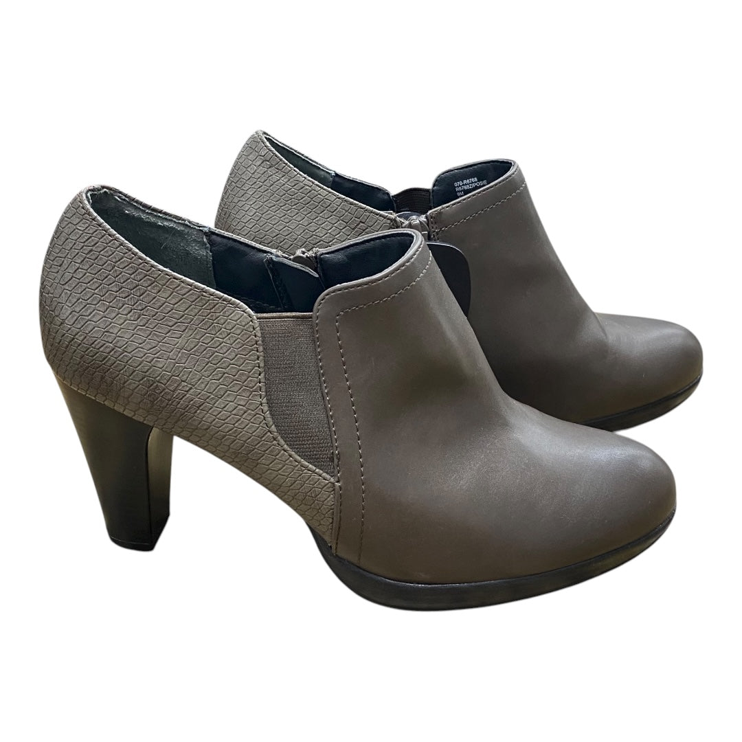 Boots Ankle Heels By Rialto In Taupe, Size:9