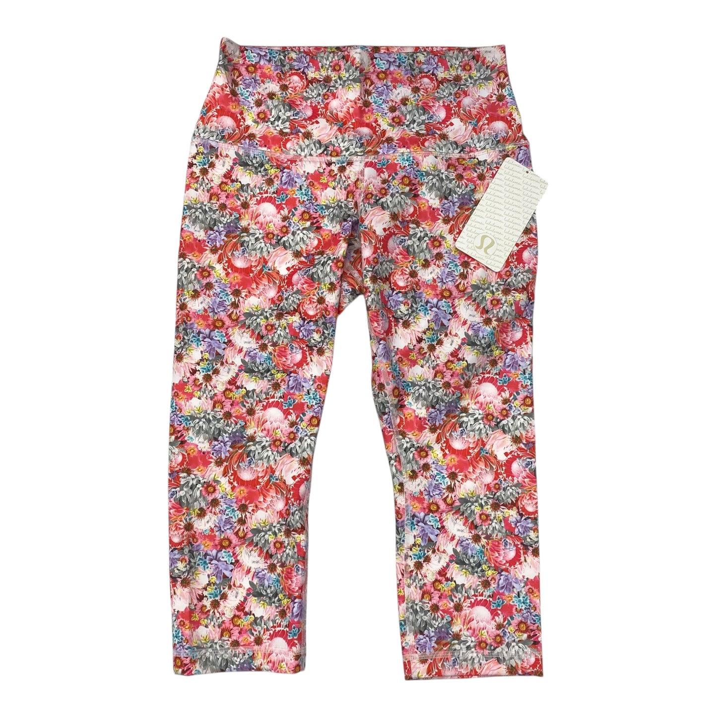 Athletic Capris By Lululemon In Floral Print, Size:10