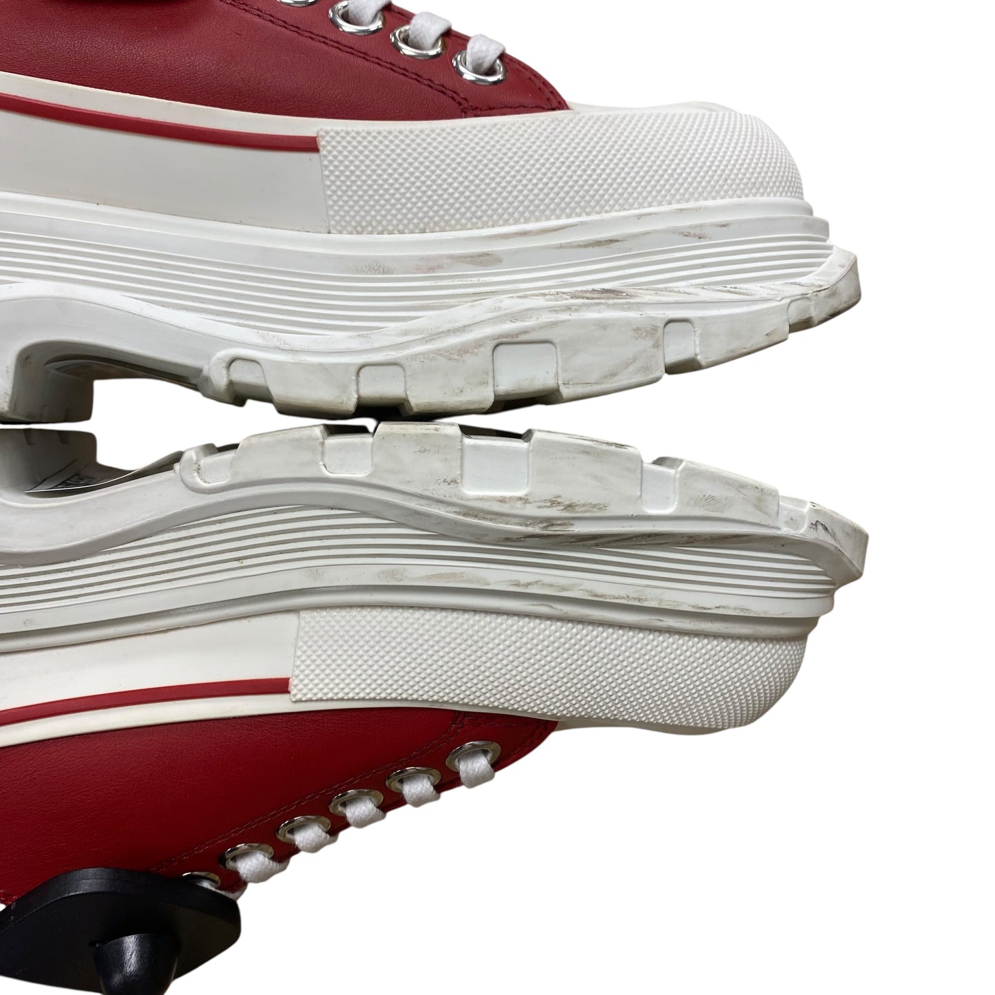 Shoes Luxury Designer By Alexander Mcqueen In Red & White, Size:5.5