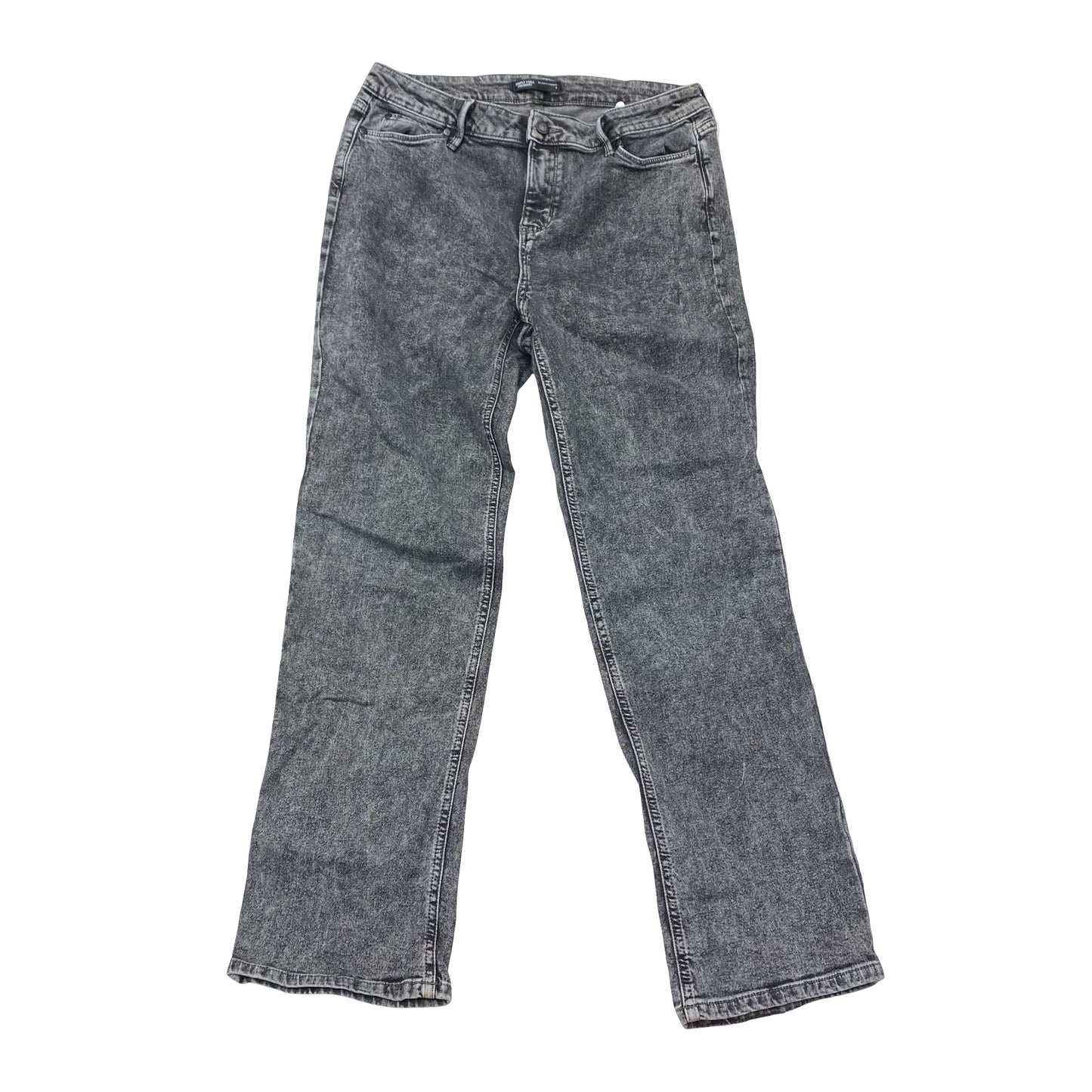 Jeans Straight By Simply Vera In Black Denim, Size:12