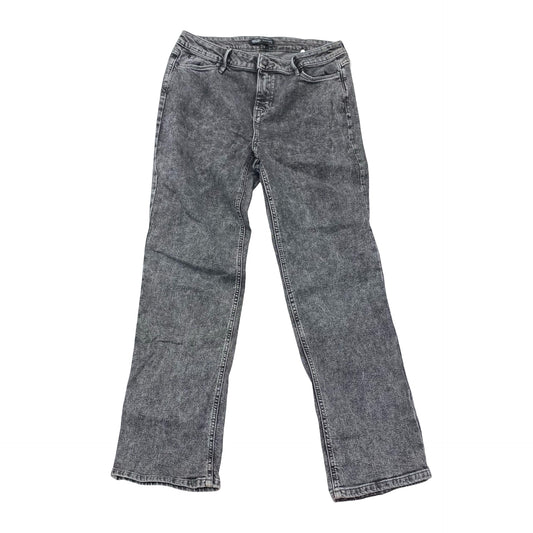 Jeans Straight By Simply Vera In Black Denim, Size:12
