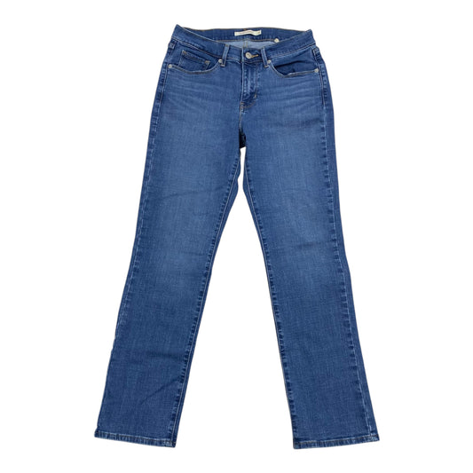 Jeans Straight By Levis In Blue Denim, Size:4