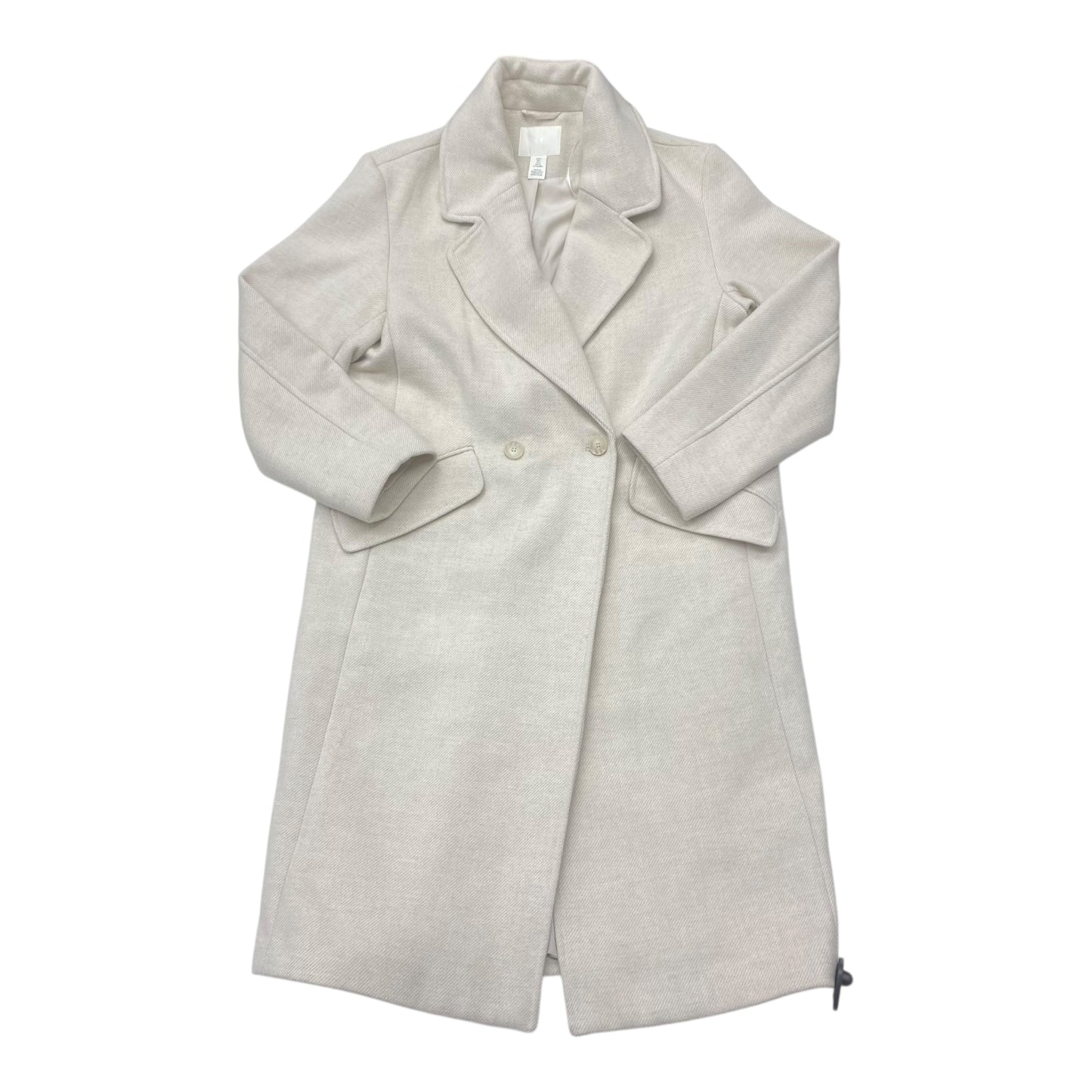 Coat Peacoat By H&M In Cream, Size:S