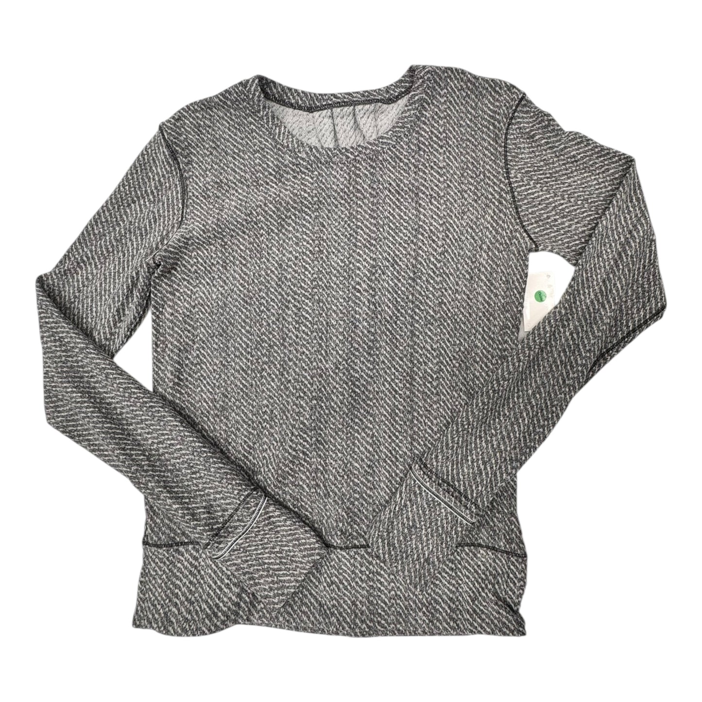 Athletic Top Ls Crewneck By Lululemon In Grey, Size:2