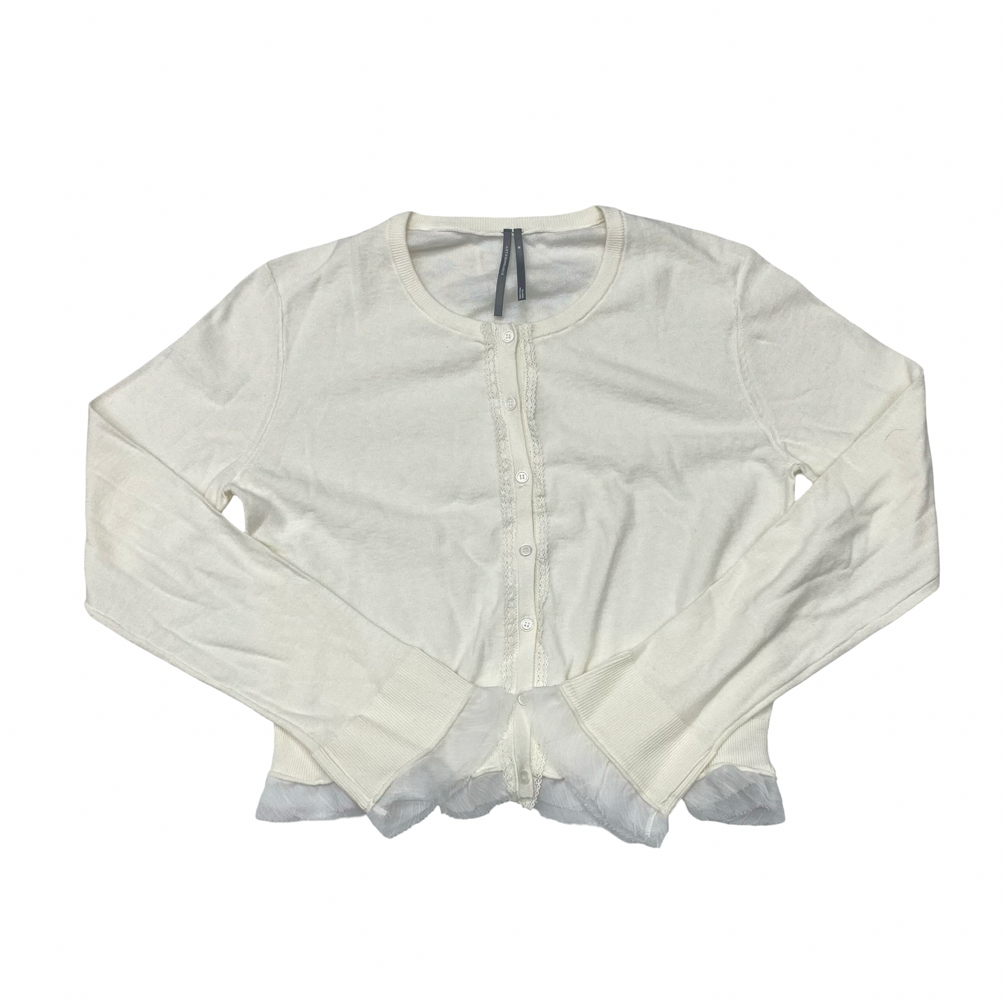 Cardigan By Anthropologie In Cream, Size:M