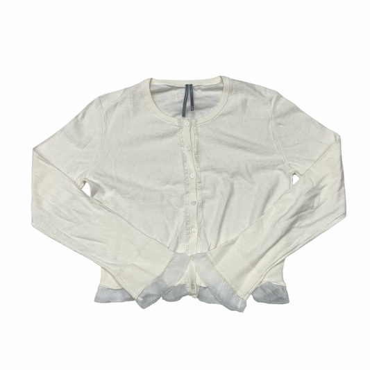 Cardigan By Anthropologie In Cream, Size:M