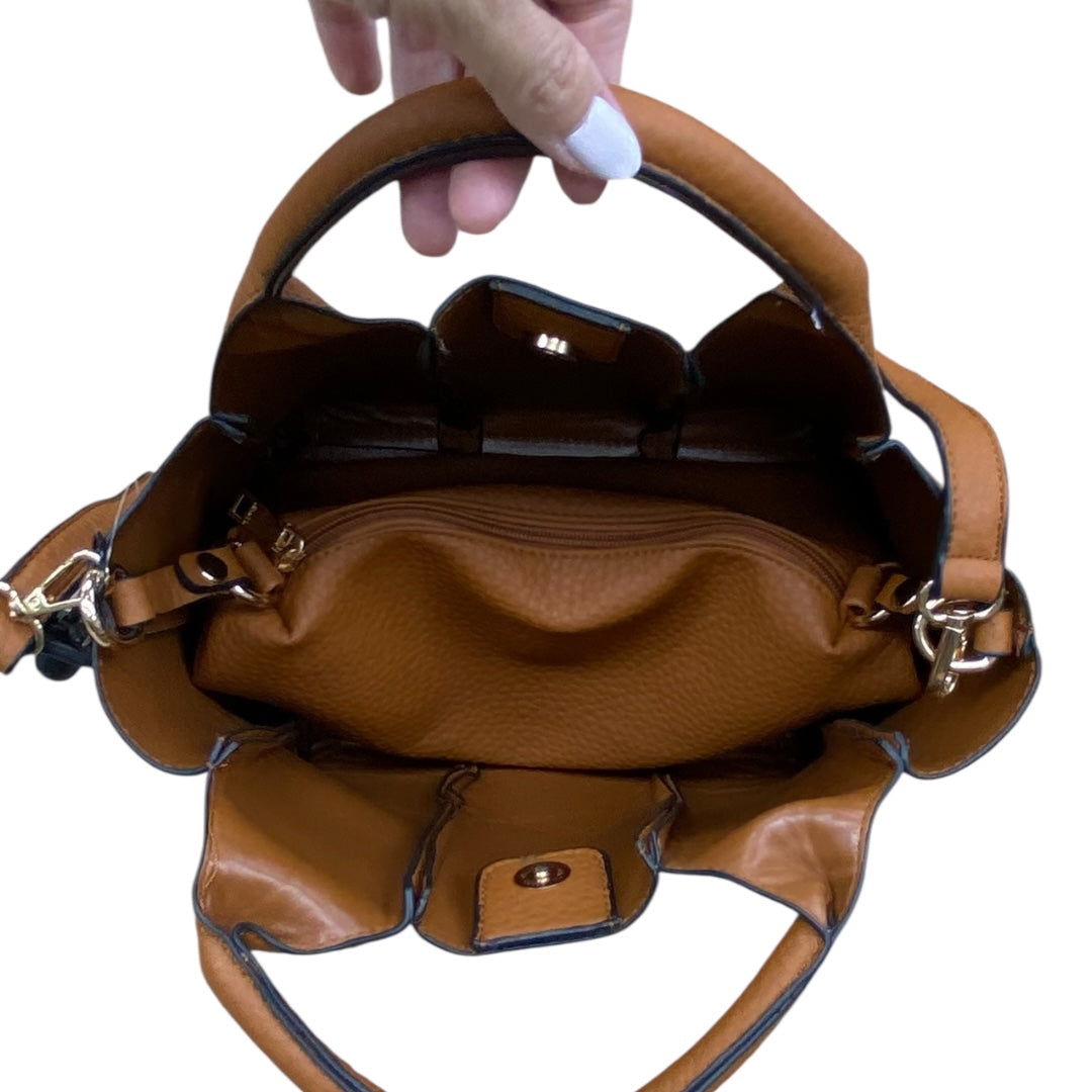 Handbag By Jen & Co In Brown, Size:Medium
