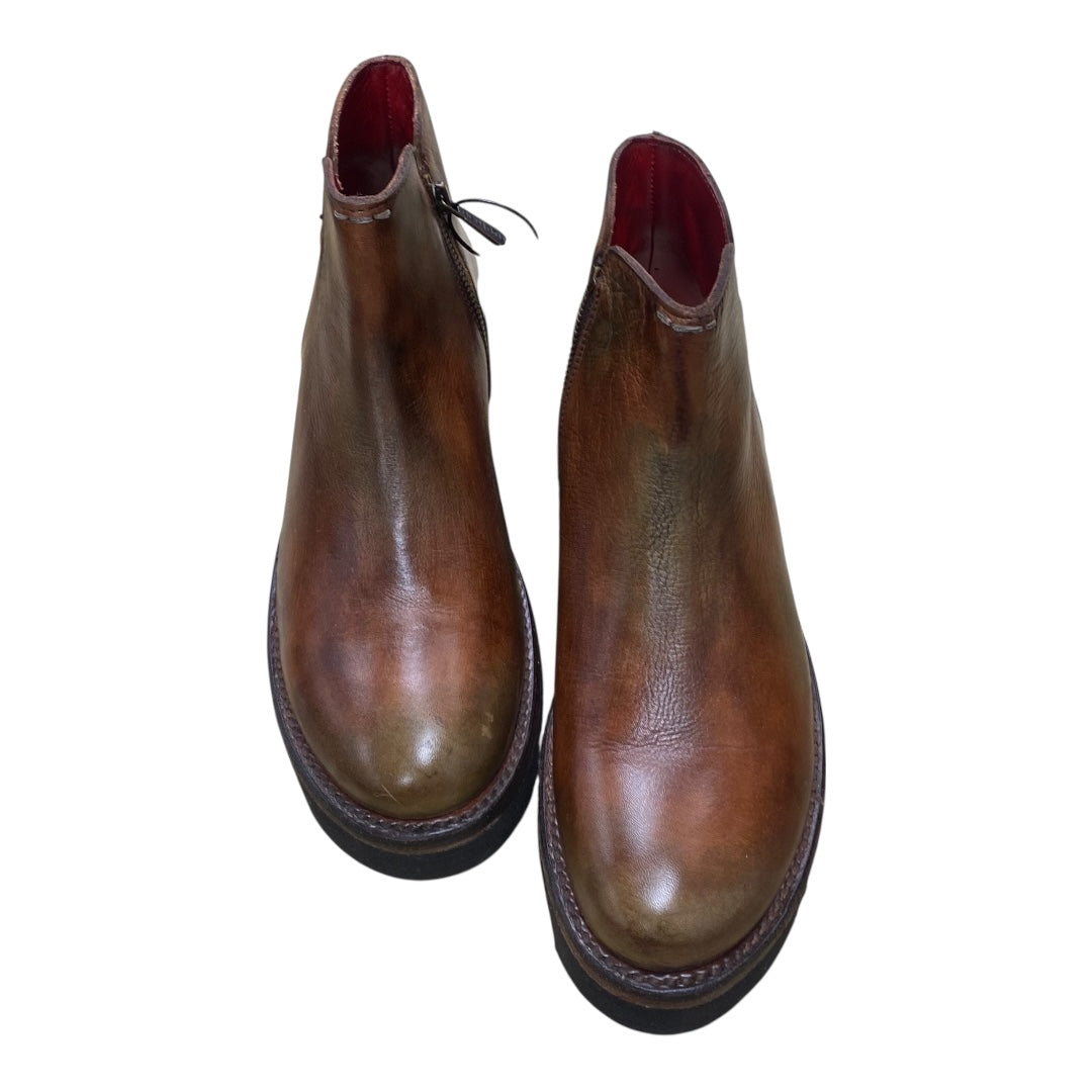 Boots Ankle Flats By Bed Stu In Brown & Green, Size:9