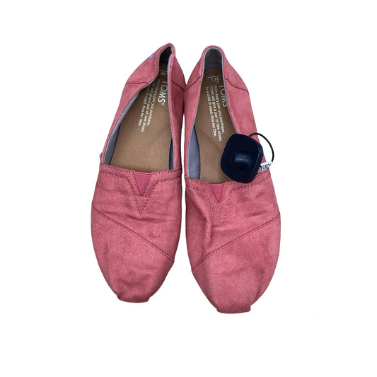Shoes Flats By Toms In Pink, Size:7
