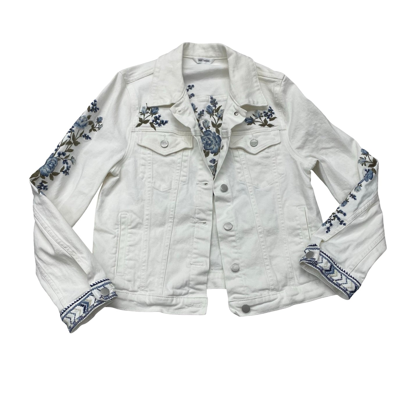 Jacket Denim By Driftwood In White, Size:M