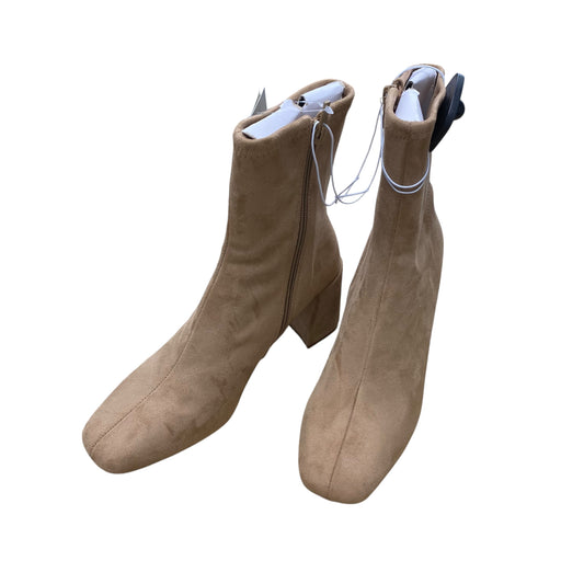 Boots Ankle Heels By A New Day In Brown, Size:6.5
