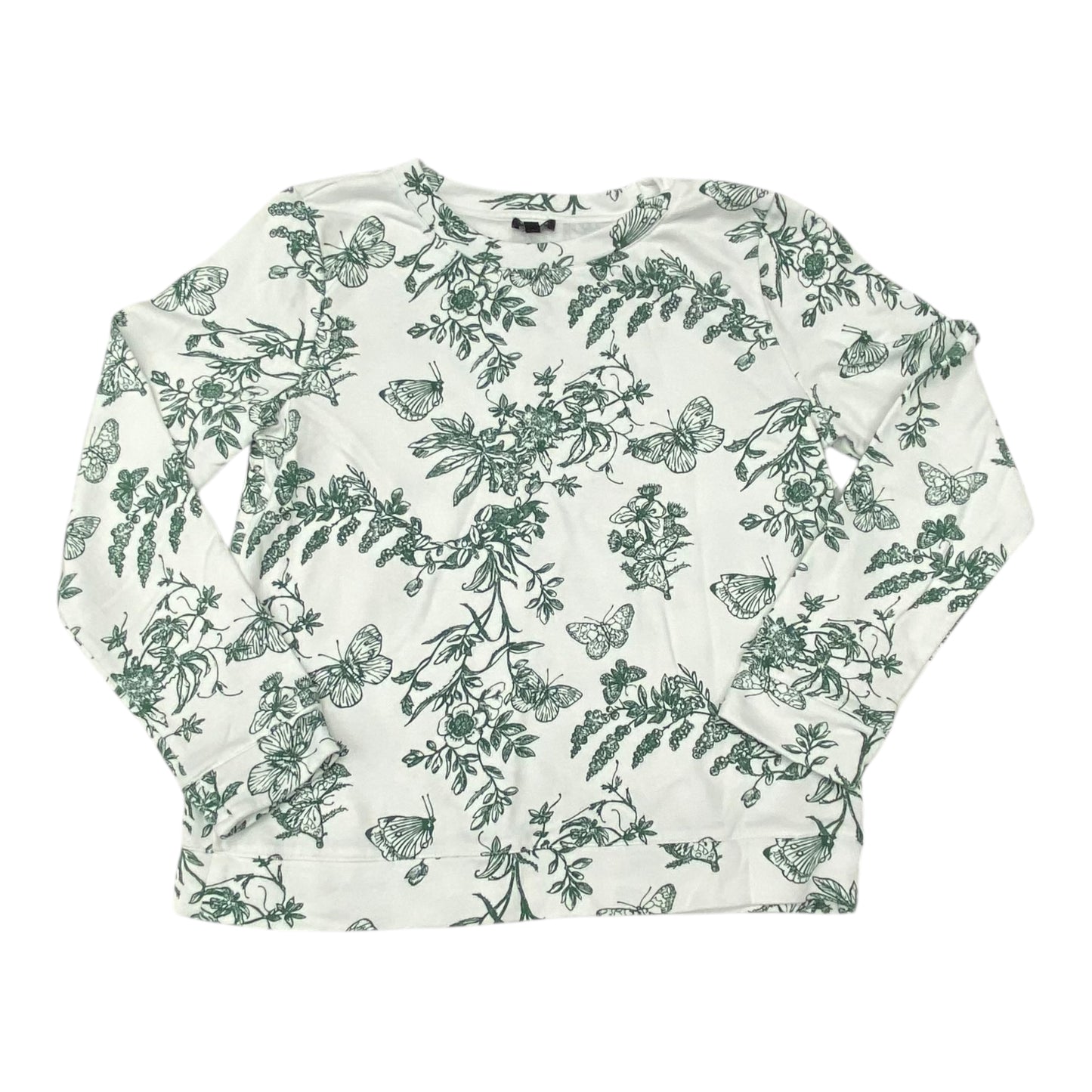 Top Ls By Talbots In Green & White, Size:M