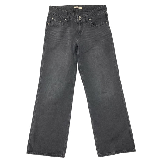 Jeans Wide Leg By Levis In Black, Size:8