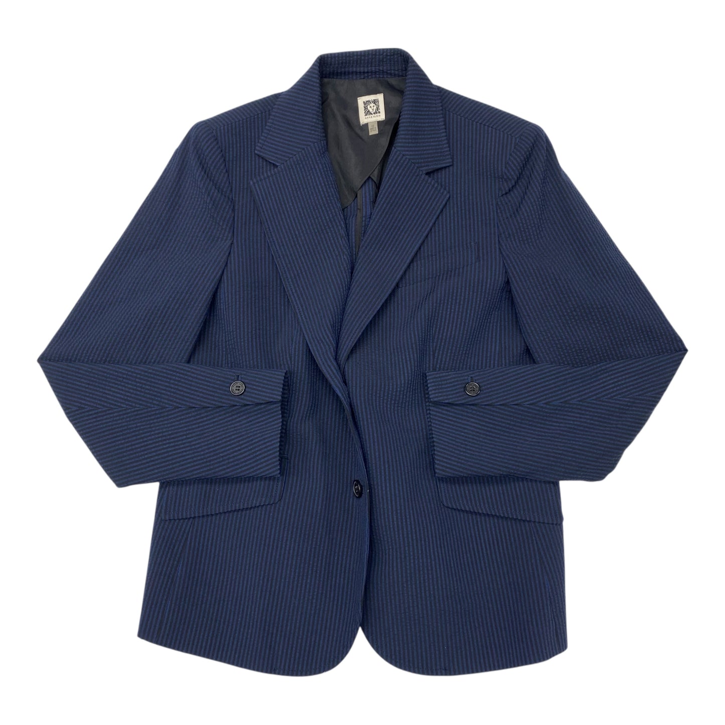 Blazer By Anne Klein In Black & Blue, Size:12