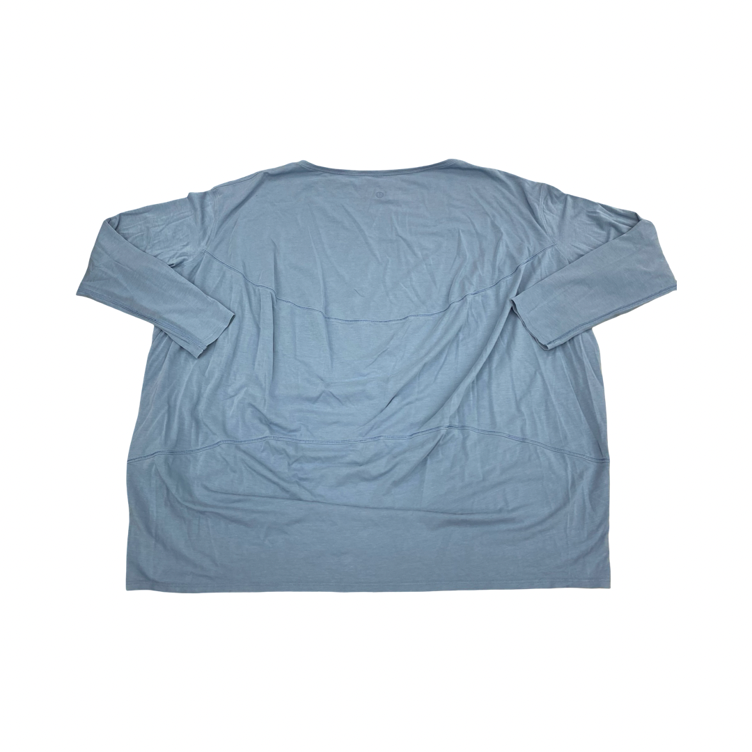 Athletic Top Ls Crewneck By Lululemon In Blue, Size:L