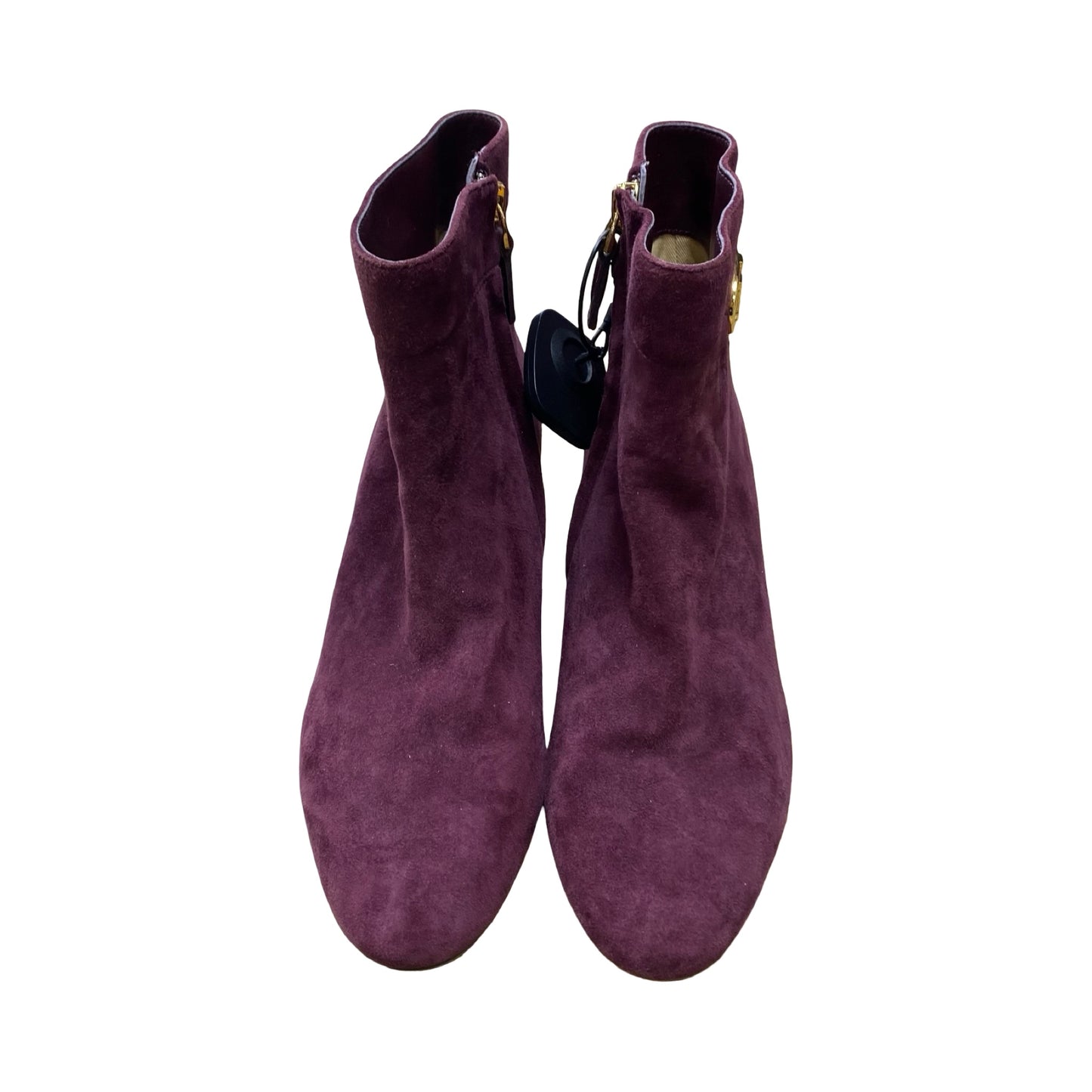 Boots Ankle Heels By Ralph Lauren In Purple, Size:8