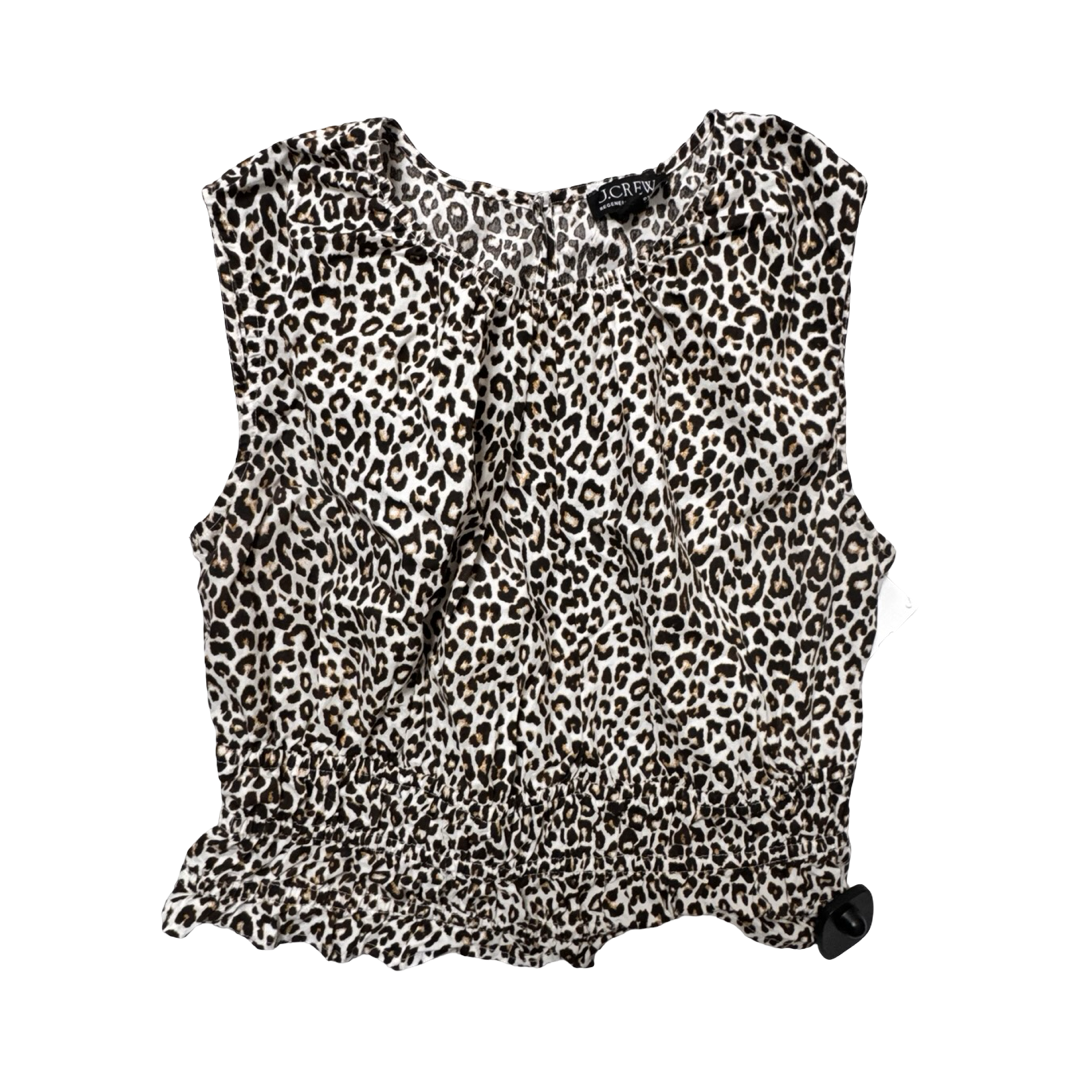 Top Sleeveless By J. Crew In Animal Print, Size:M
