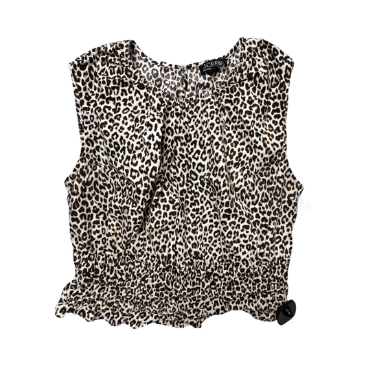 Top Sleeveless By J. Crew In Animal Print, Size:M