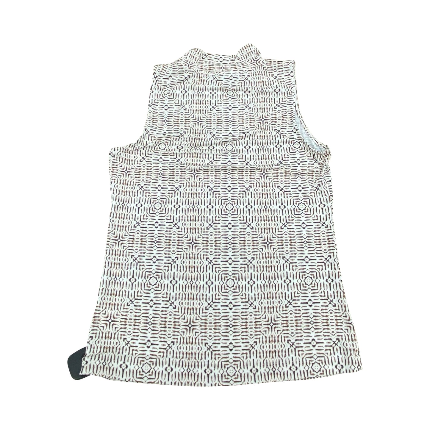 Top Sleeveless By Evereve In Brown & White, Size:S
