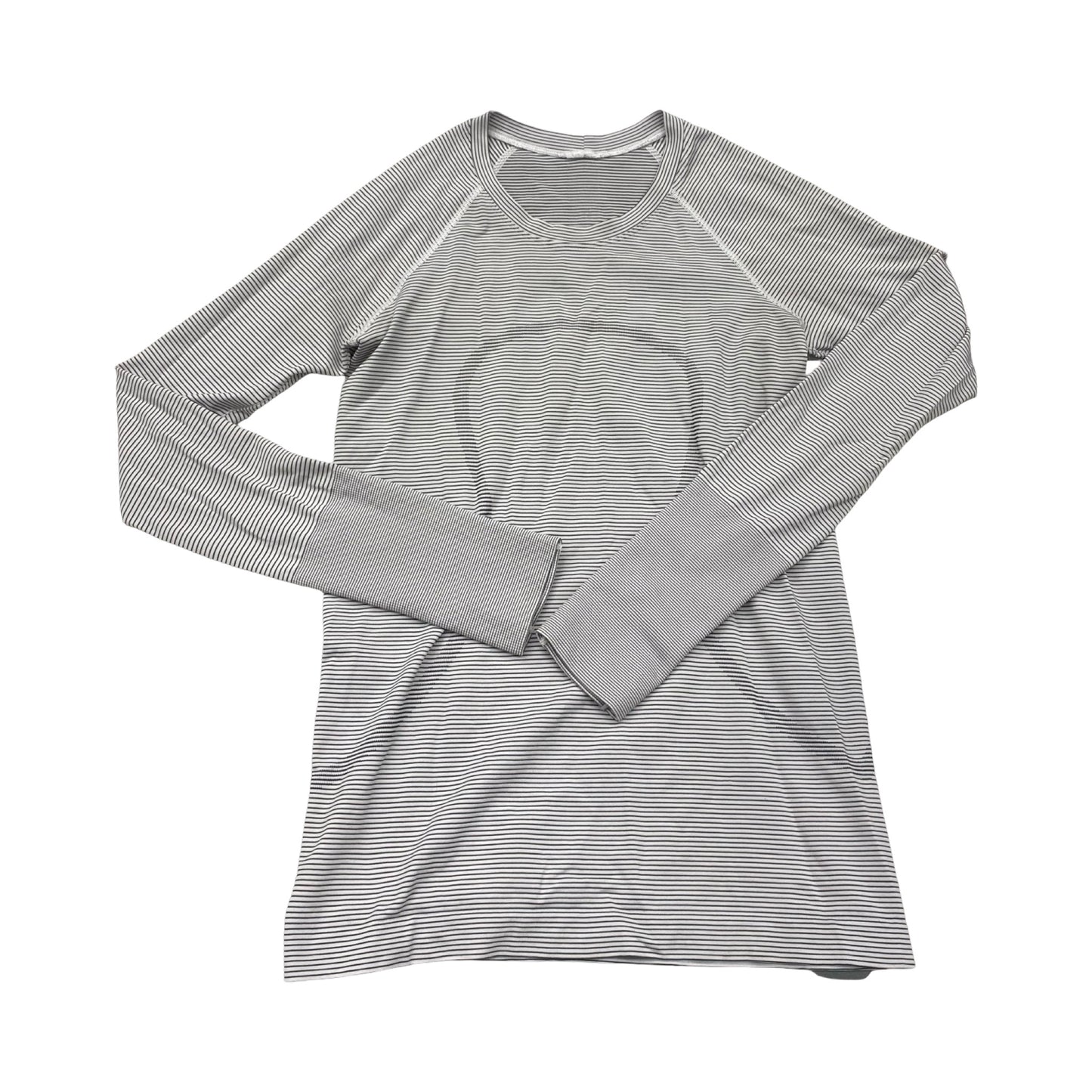 Athletic Top Ls Crewneck By Lululemon In Striped Pattern, Size:6