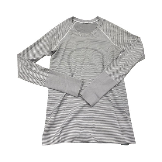 Athletic Top Ls Crewneck By Lululemon In Striped Pattern, Size:6