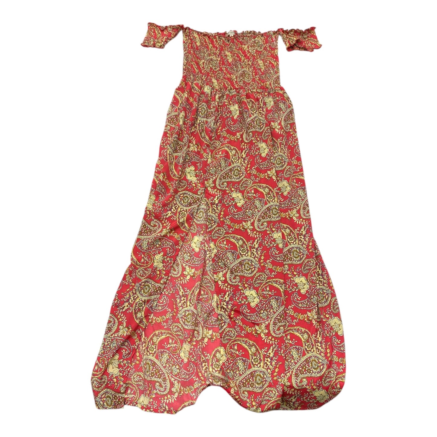 Dress Casual Maxi By Earthbound In Orange & Yellow, Size:Xl