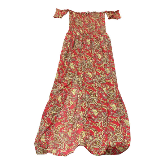 Dress Casual Maxi By Earthbound In Orange & Yellow, Size:Xl
