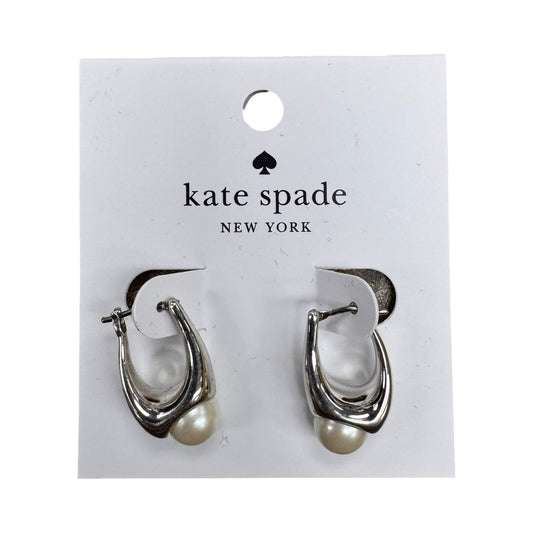 Earrings Designer By Kate Spade In Silver & White