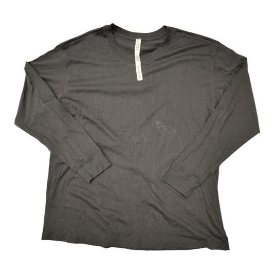 Athletic Top Ls Crewneck Designer By Lululemon In Black, Size:12