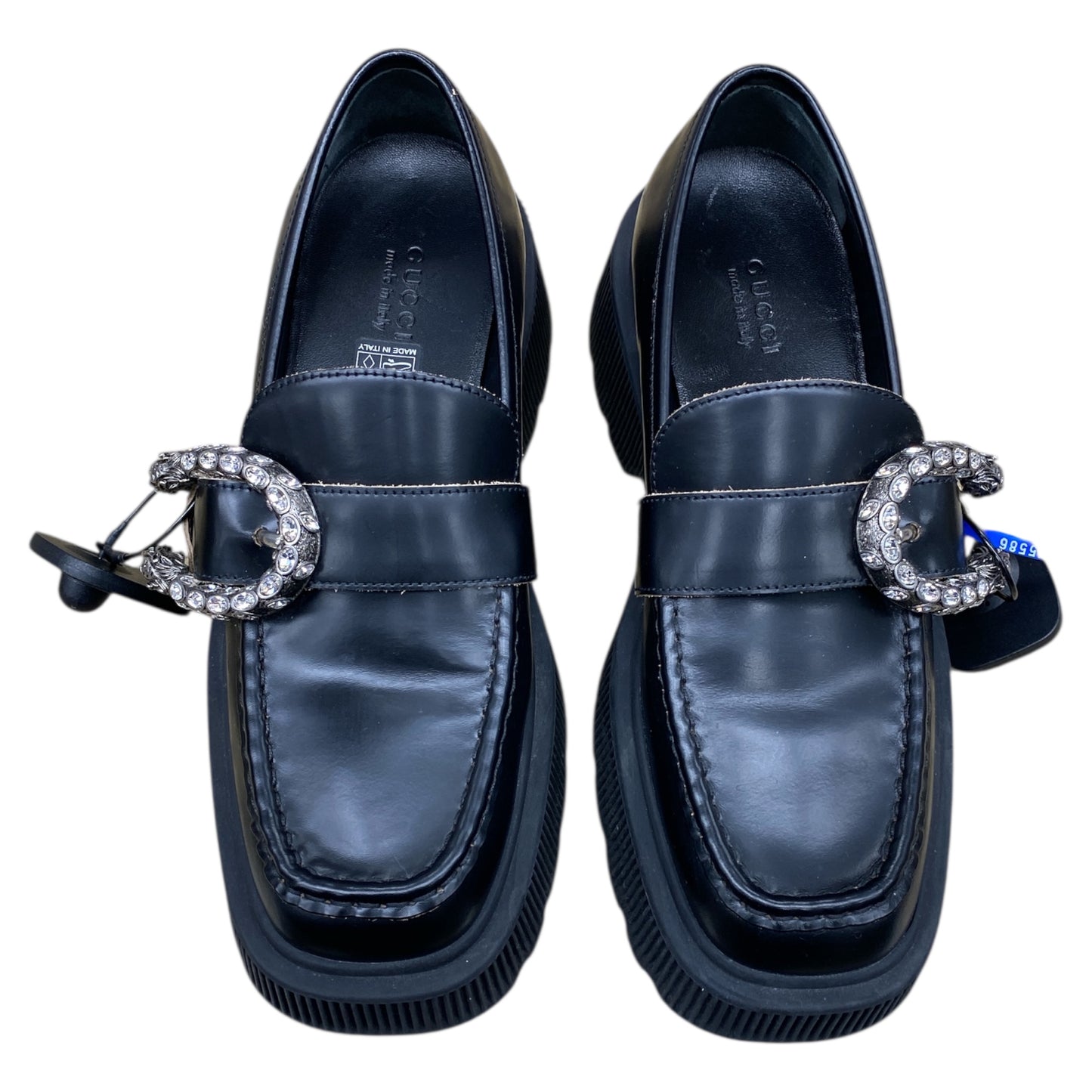 Shoes Luxury Designer By Gucci In Black, Size:6.5