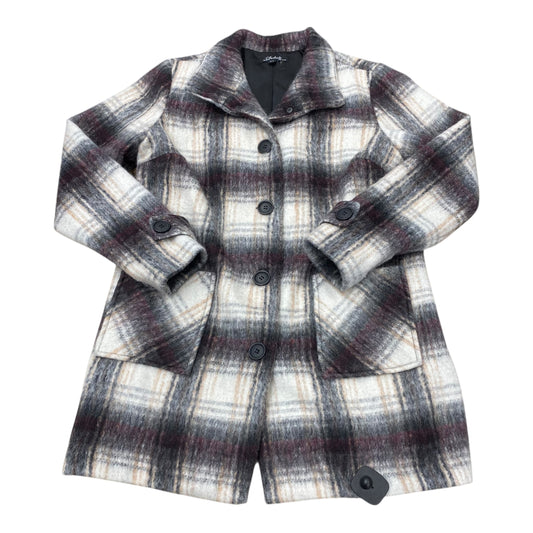 Coat Faux Fur & Sherpa By Charlie B In Plaid Pattern, Size:S