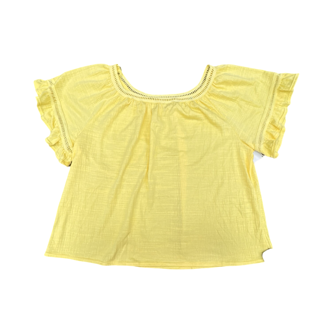 Top Ss By Max Studio In Yellow, Size:1X