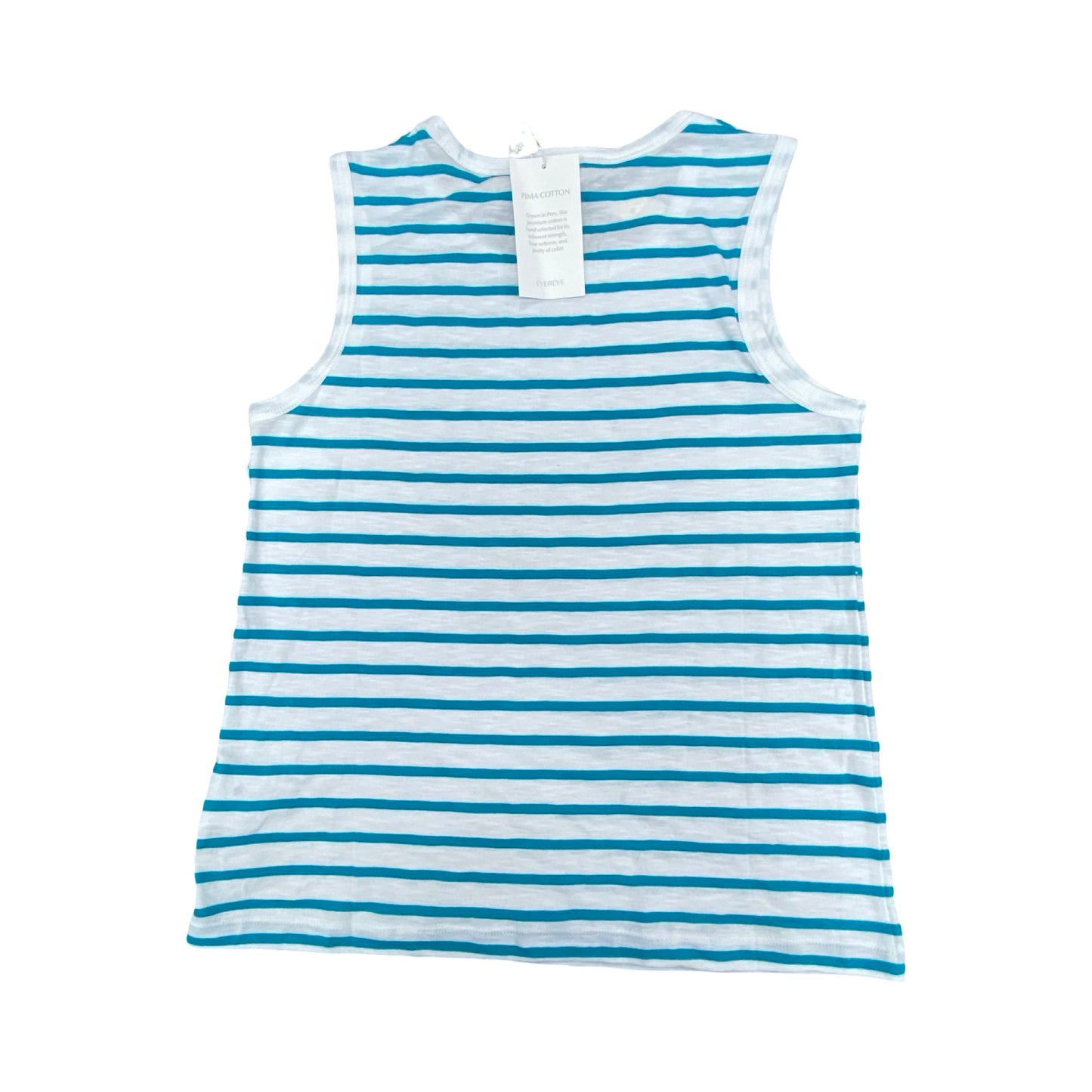 Top Sleeveless By Evereve In Blue & White, Size:S