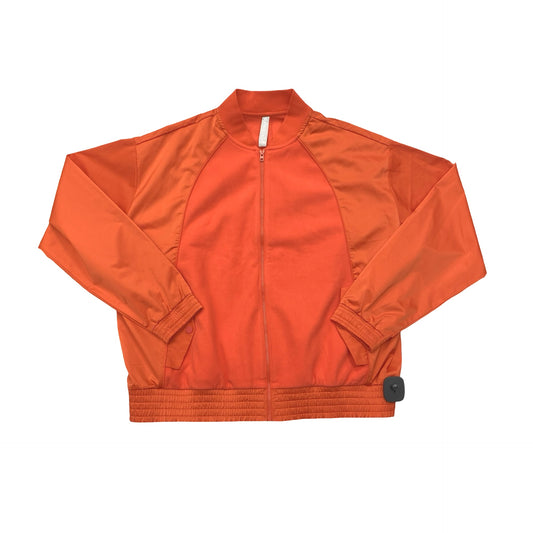 Athletic Jacket By Athleta In Orange, Size:L