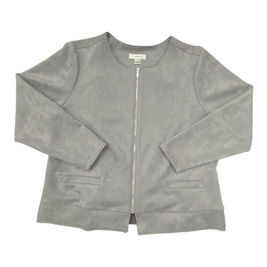 Blazer By Cj Banks In Grey, Size:1X