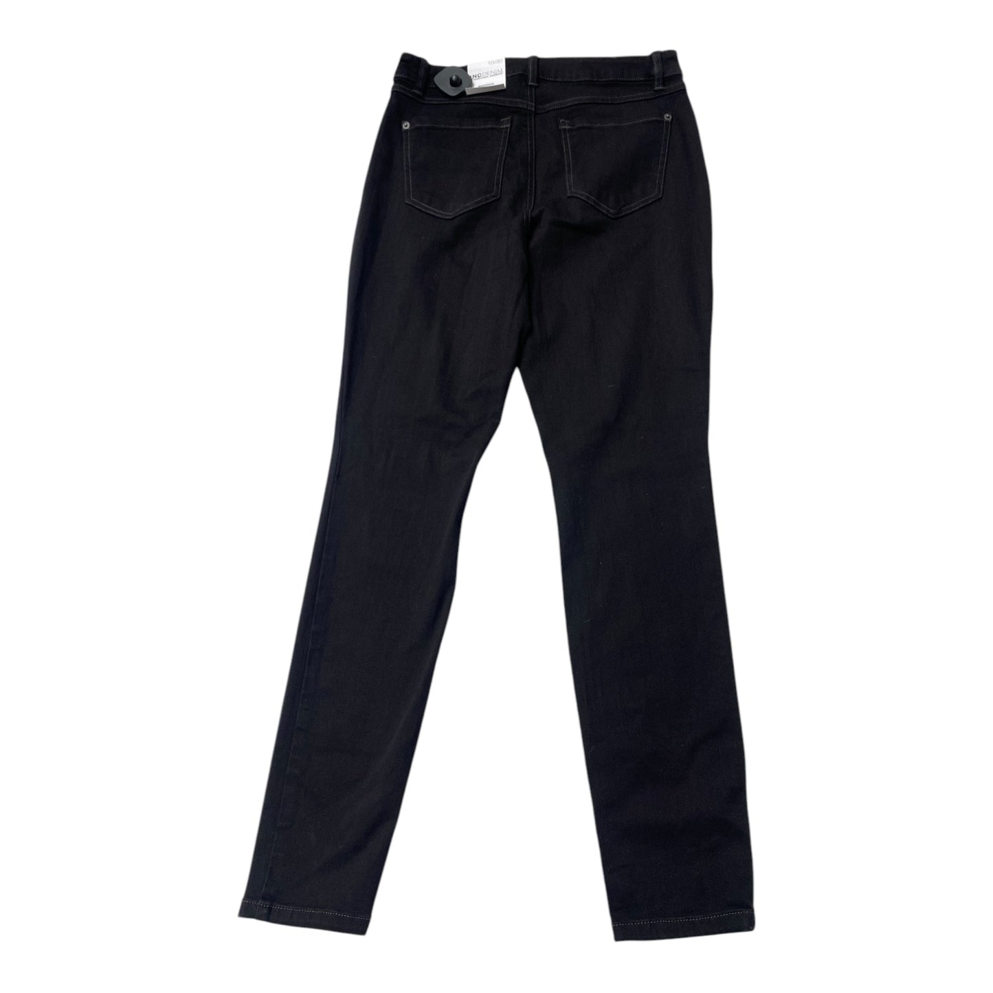 Jeans Skinny By Inc In Black Denim, Size:10