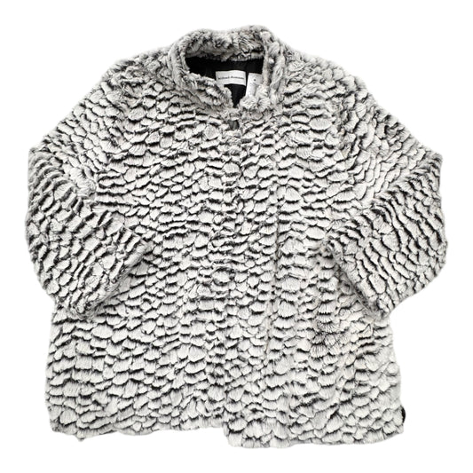 Coat Faux Fur & Sherpa By Alfred Dunner In Grey & White, Size:20