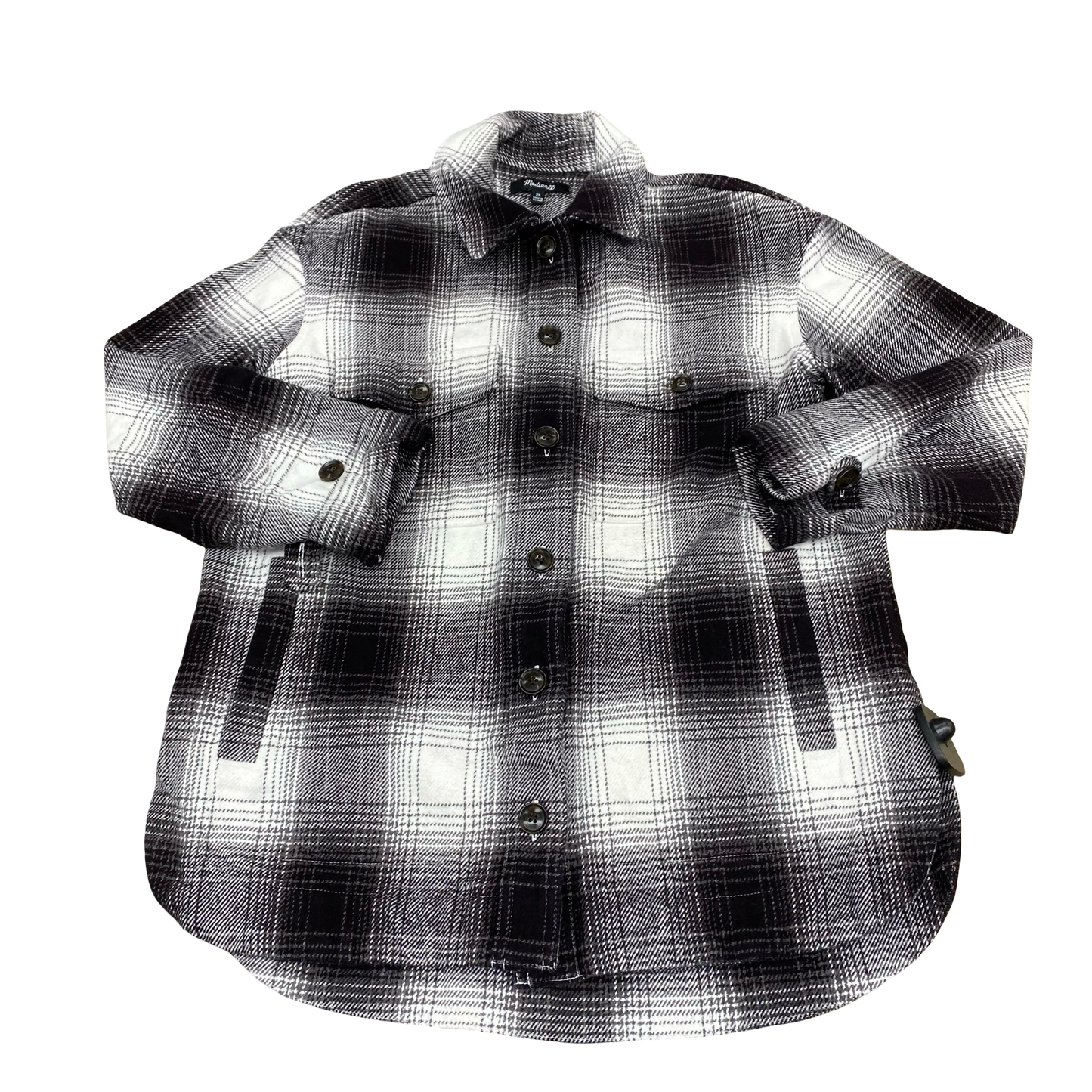 Jacket Shirt By Madewell In Brown & White, Size:Xs