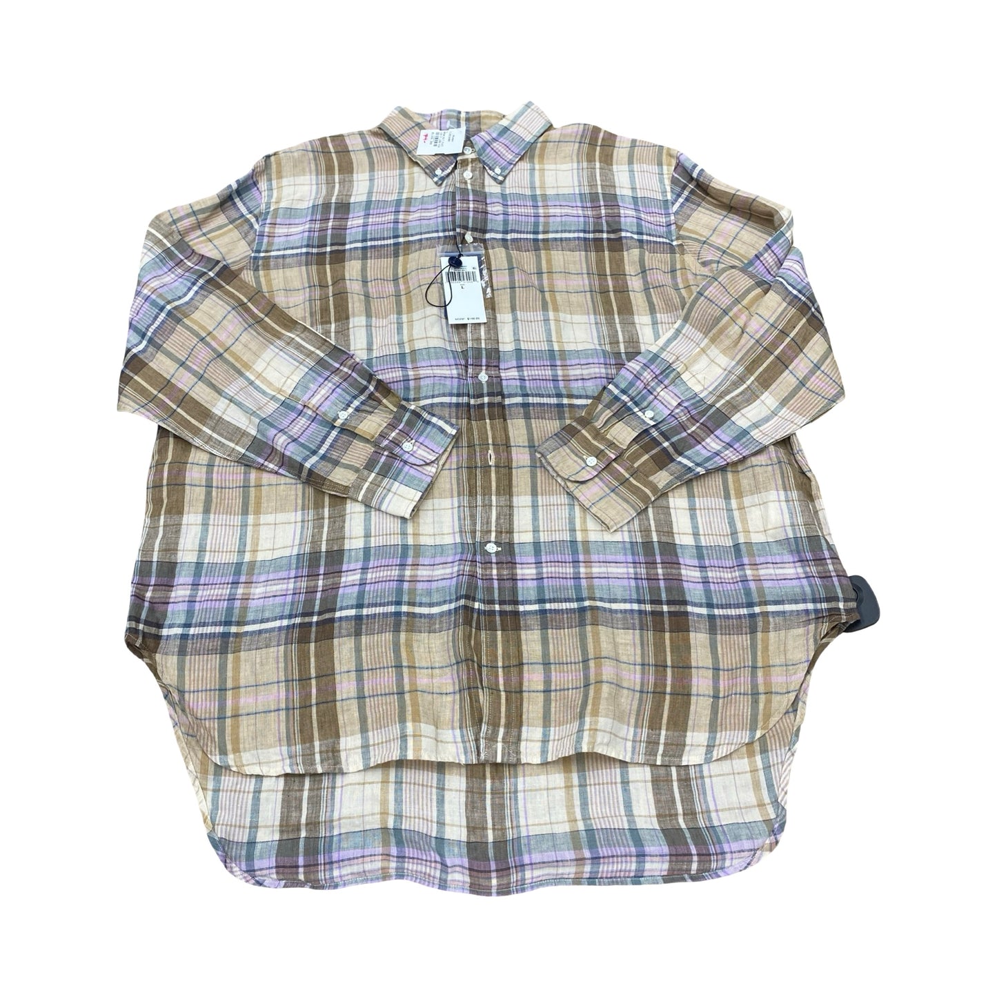 Top Ls By Polo Ralph Lauren In Plaid Pattern, Size:L