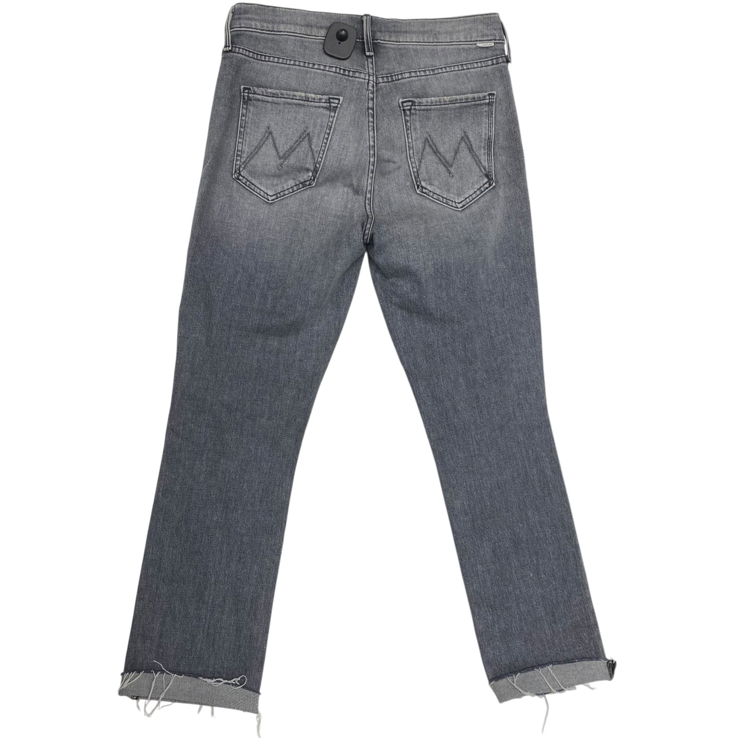 Jeans Straight By Mother In Grey Denim, Size:6