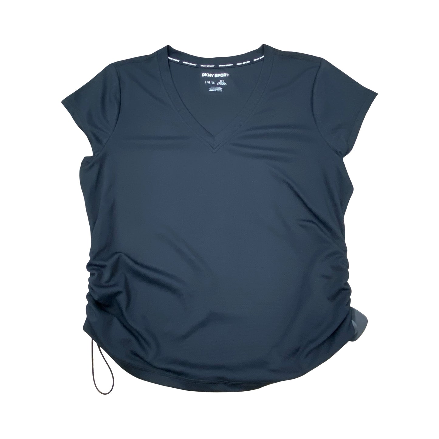 Athletic Top Ss By Dkny In Black, Size:L