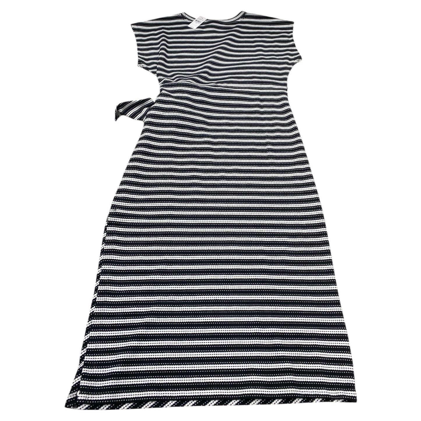 Dress Casual Midi By Loft In Black & White, Size:S
