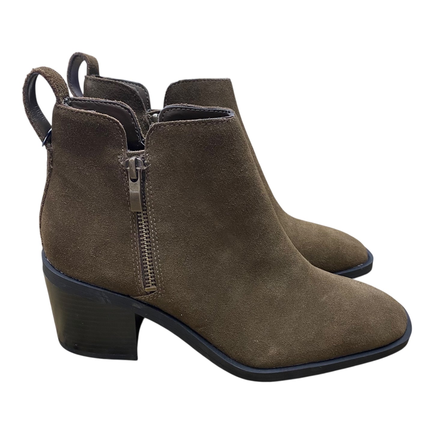 Boots Ankle Heels By Steve Madden In Brown, Size:8.5