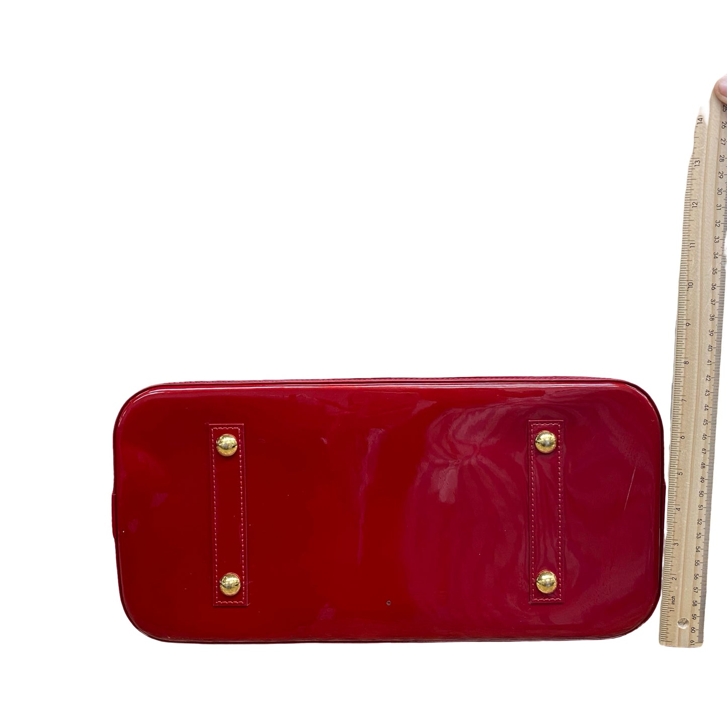 Handbag Luxury Designer By Louis Vuitton In Red Vernis, Size:Large (GM)