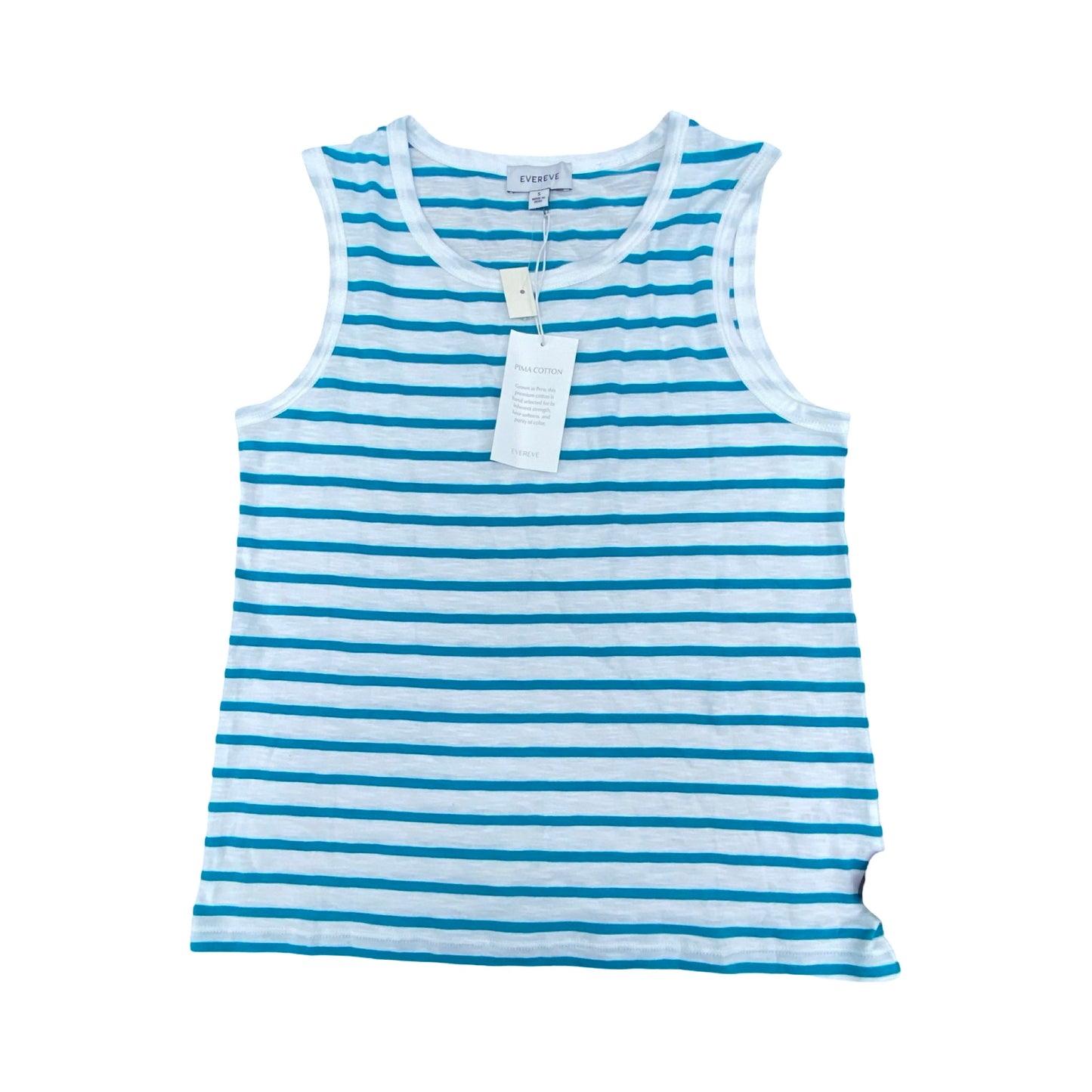 Top Sleeveless By Evereve In Blue & White, Size:S