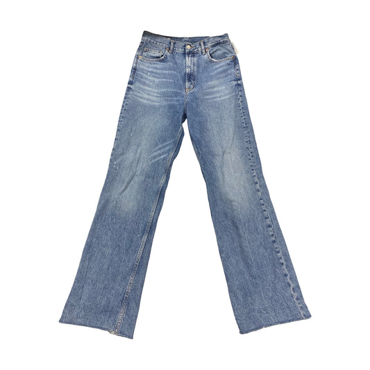 Jeans Straight By Zara In Blue Denim, Size:8