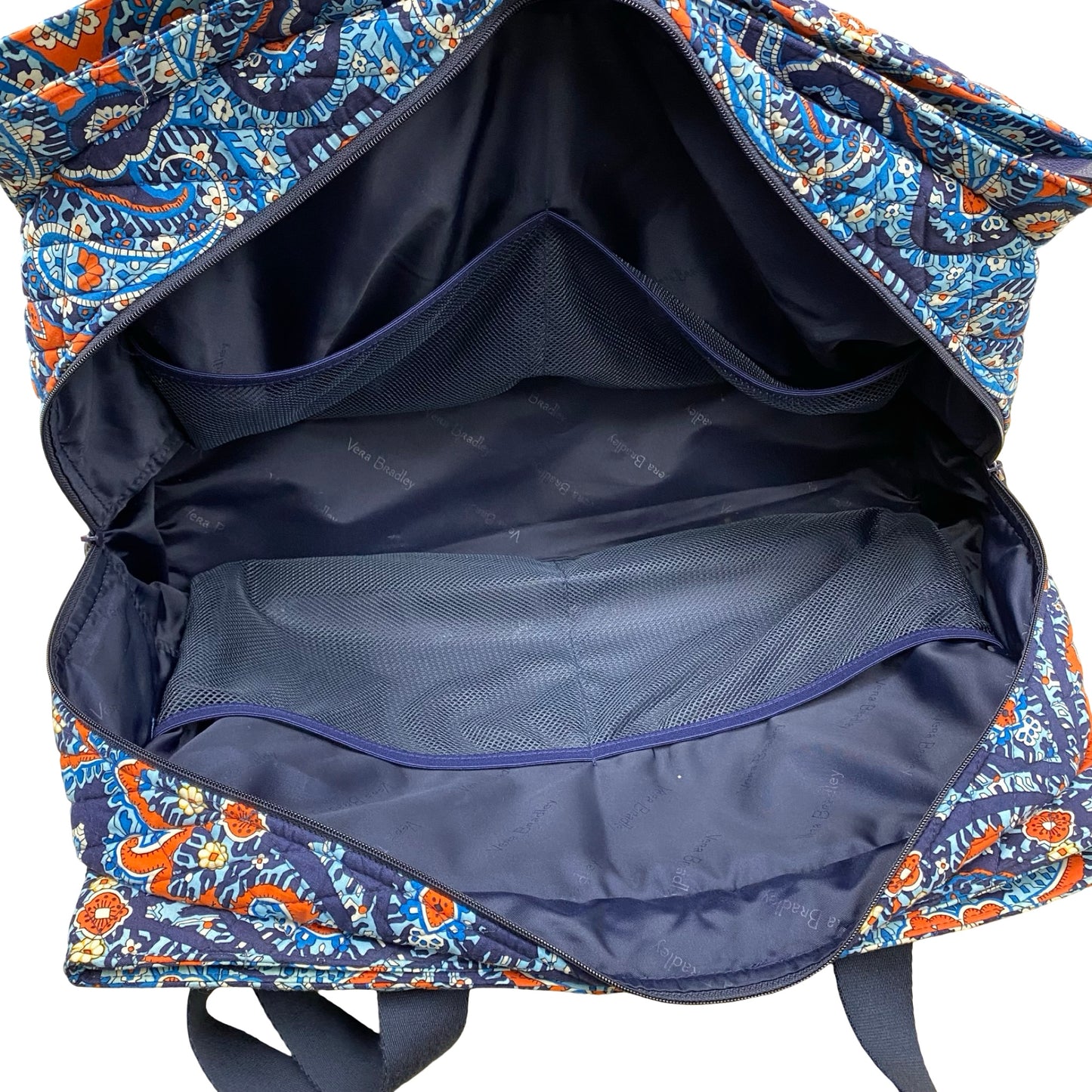 Duffle And Weekender By Vera Bradley In Blue & Orange, Size:Medium