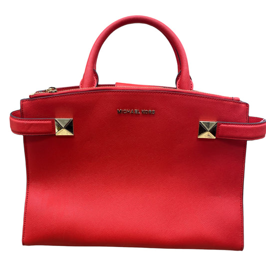 Handbag Designer By Michael Kors In Red, Size:Large