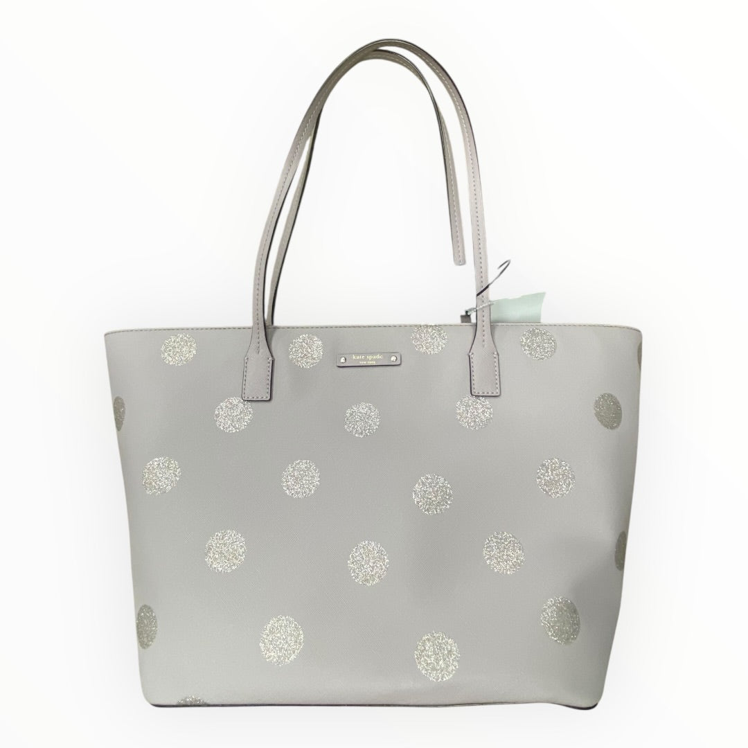 Tote Designer By Kate Spade In Polkadot Pattern, Size:Large